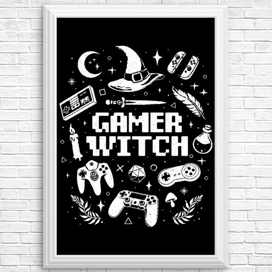 Gamer Witch - Posters & Prints