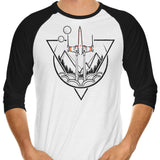 Geometric Wars - 3/4 Sleeve Raglan T-Shirt