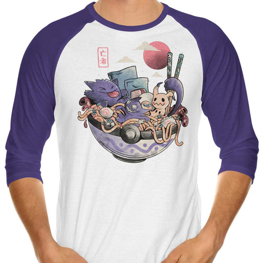 Ghost Bowl - 3/4 Sleeve Raglan T-Shirt