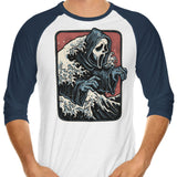 Ghost Wave - 3/4 Sleeve Raglan T-Shirt