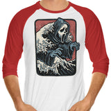 Ghost Wave - 3/4 Sleeve Raglan T-Shirt