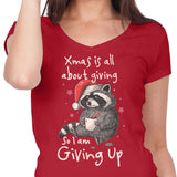 Giving Up Xmas - Women's V-Neck