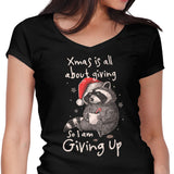 Giving Up Xmas - Women's V-Neck