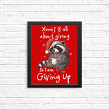 Giving Up Xmas - Posters & Prints