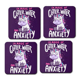 Glitter, Water, and Anxiety - Coasters