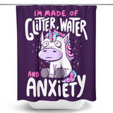 Glitter, Water, and Anxiety - Shower Curtain