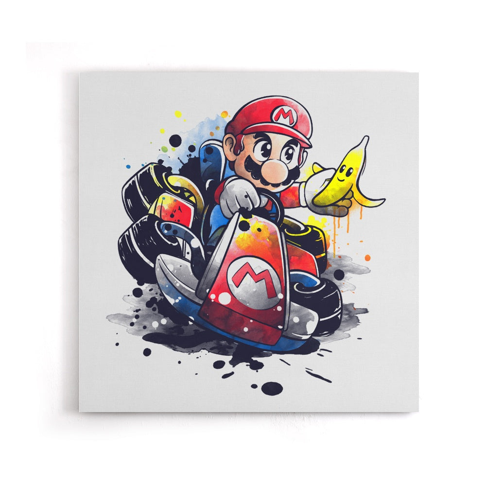 Go Kart Watercolor - Canvas Print