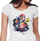 Go Kart Watercolor - Women's V-Neck
