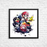 Go Kart Watercolor - Posters & Prints