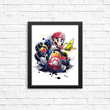 Go Kart Watercolor - Posters & Prints