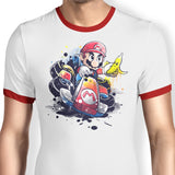 Go Kart Watercolor - Ringer T-Shirt