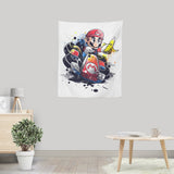 Go Kart Watercolor - Wall Tapestry