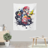 Go Kart Watercolor - Wall Tapestry