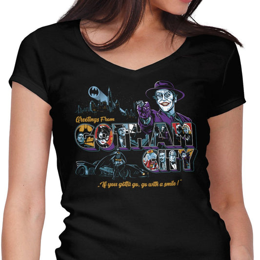 Go With a Smile - Women's V-Neck