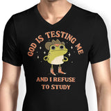 God is Testing Me - Men's V-Neck