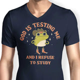 God is Testing Me - Men's V-Neck