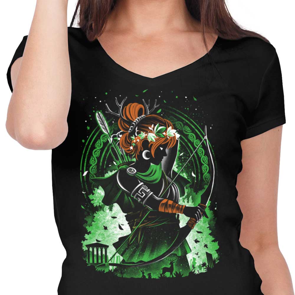 Goddess of Hunting - Women's V-Neck