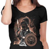 Goddess of Wisdom, Arts, and War - Women's V-Neck