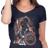 Goddess of Wisdom, Arts, and War - Women's V-Neck
