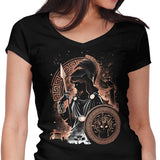 Goddess of Wisdom, Arts, and War - Women's V-Neck