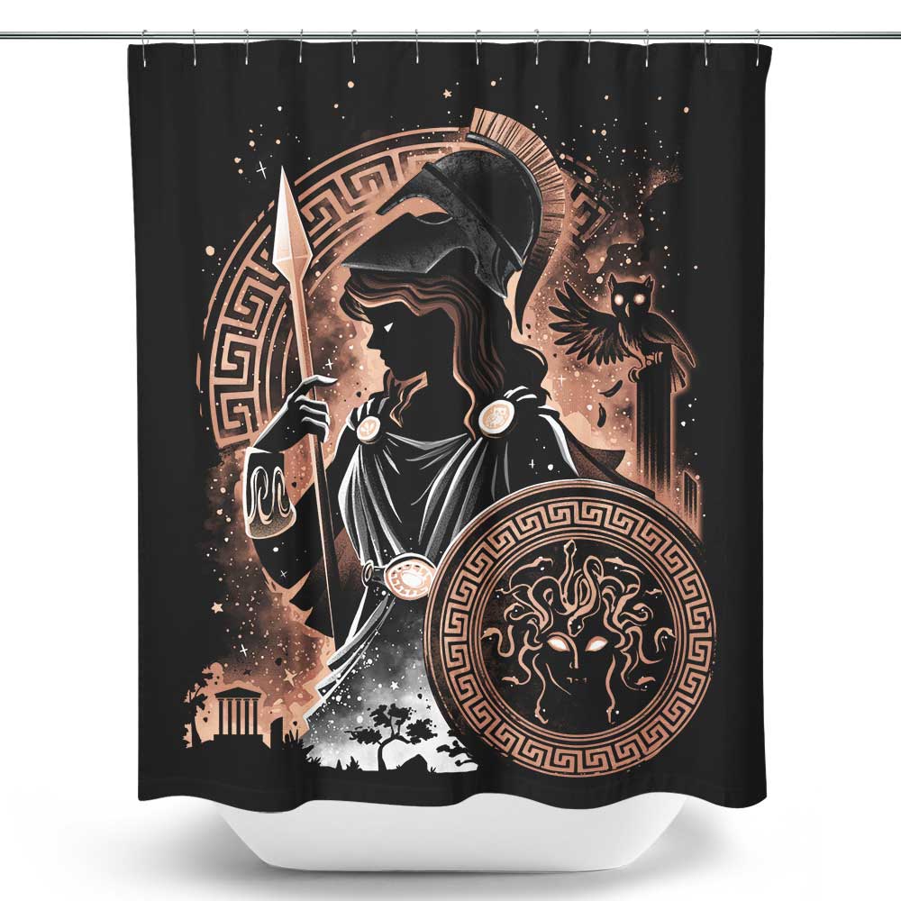 Goddess of Wisdom, Arts, and War - Shower Curtain