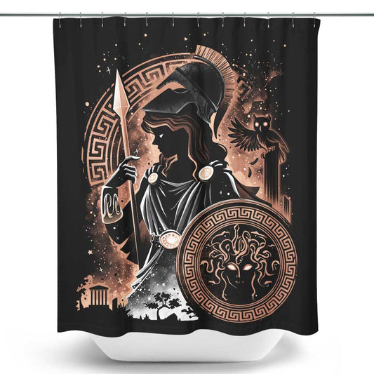 Goddess of Wisdom, Arts, and War - Shower Curtain