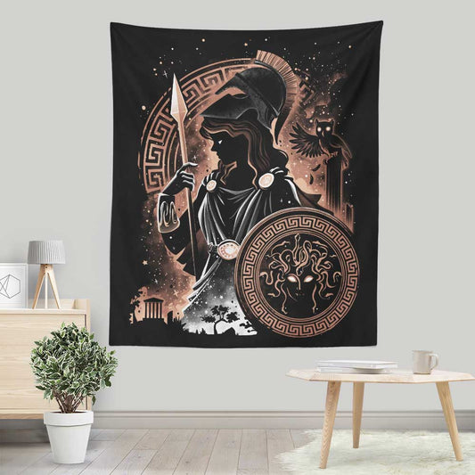 Goddess of Wisdom, Arts, and War - Wall Tapestry