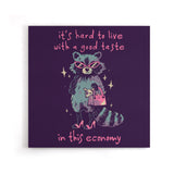 Good Taste Raccoon - Canvas Print