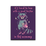 Good Taste Raccoon - Canvas Print