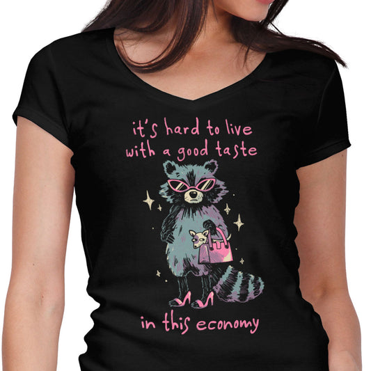 Good Taste Raccoon - Women's V-Neck