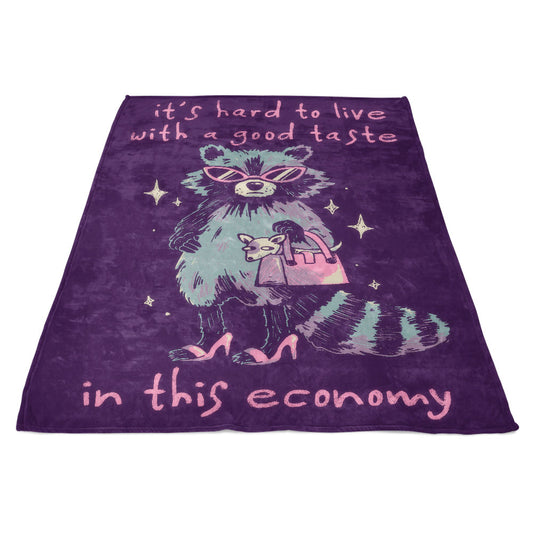 Good Taste Raccoon - Fleece Blanket
