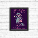 Good Taste Raccoon - Posters & Prints
