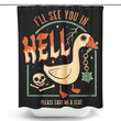 Goose Warning - Shower Curtain