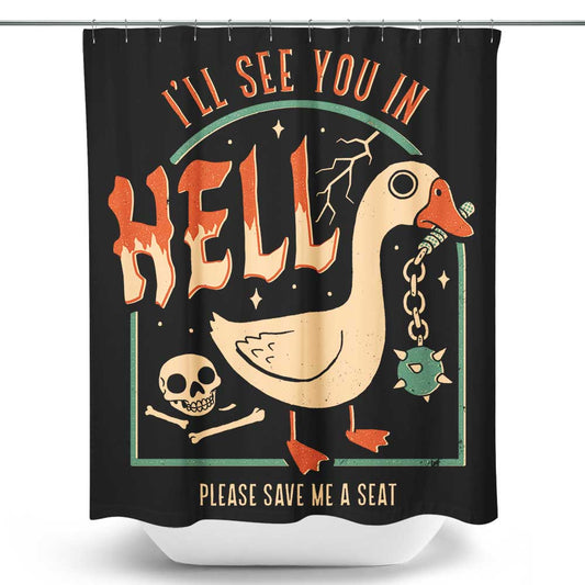 Goose Warning - Shower Curtain