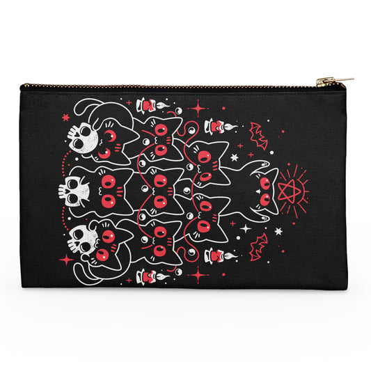 Gothic Christmas Kittens - Accessory Pouch