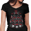 Gothic Christmas Kittens - Women's V-Neck