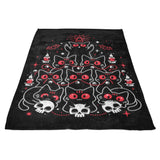 Gothic Christmas Kittens - Fleece Blanket