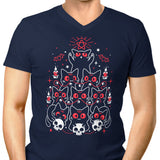 Gothic Christmas Kittens - Men's V-Neck