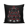 Gothic Christmas Kittens - Throw Pillow