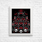 Gothic Christmas Kittens - Posters & Prints