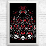 Gothic Christmas Kittens - Posters & Prints