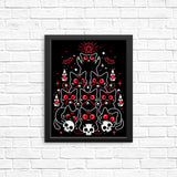 Gothic Christmas Kittens - Posters & Prints