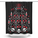 Gothic Christmas Kittens - Shower Curtain