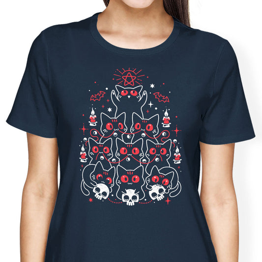 Gothic Christmas Kittens - Women's Apparel
