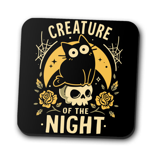 Gothic Night Cat - Coasters