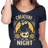Gothic Night Cat - Women's V-Neck