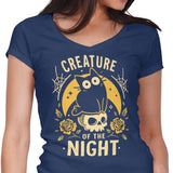 Gothic Night Cat - Women's V-Neck