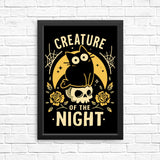 Gothic Night Cat - Posters & Prints