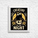 Gothic Night Cat - Posters & Prints
