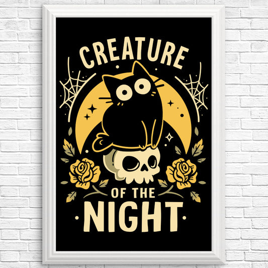 Gothic Night Cat - Posters & Prints